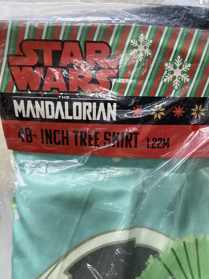 Star Wars The Mandalorian BABY YODA The Child Pod CHRISTMAS 48 in Tree Skirt NEW - Image 4 of 4