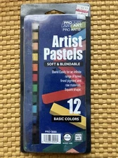 Pro Art Artist Pastels Soft & Blendable 12 Basic Colors Used SQUARE Nontoxic