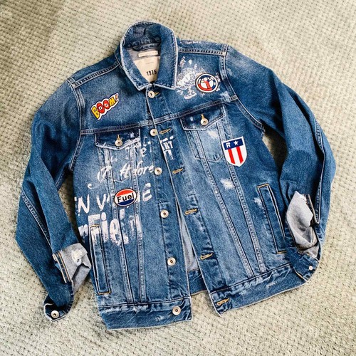 ZARA 1975 Distressed Patchwork Denim 