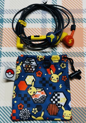PowerA Wired Earbuds Nintendo Switch Pikachu Blossom Tested Adult Owned Clean