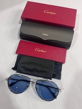 CARTIER 1200 SILVERTONE AVIATOR SUNGLASSES