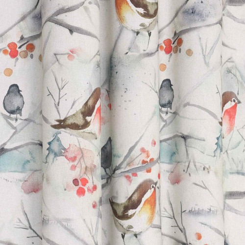 Voyage Maison Snowy Song White Fabric | 100% Cotton | Curtains Crafts Cushions - 第 2/7 張圖片