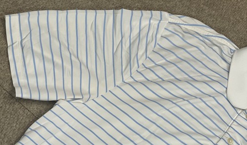 RLX Ralph Lauren Men's Striped Button Up Short Sleeve Golf Polo Shirt Size M - Picture 3 of 12