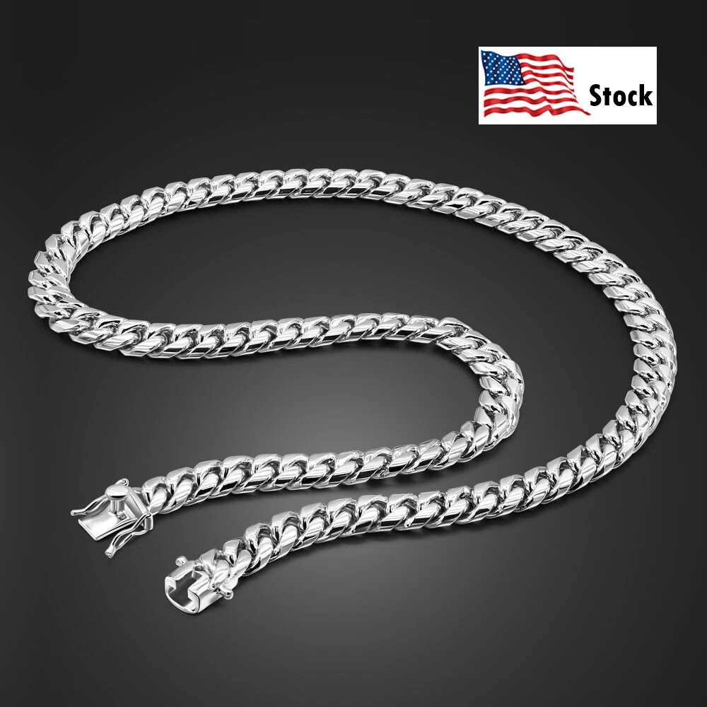 10mm sterling silver miami sale cuban link chain