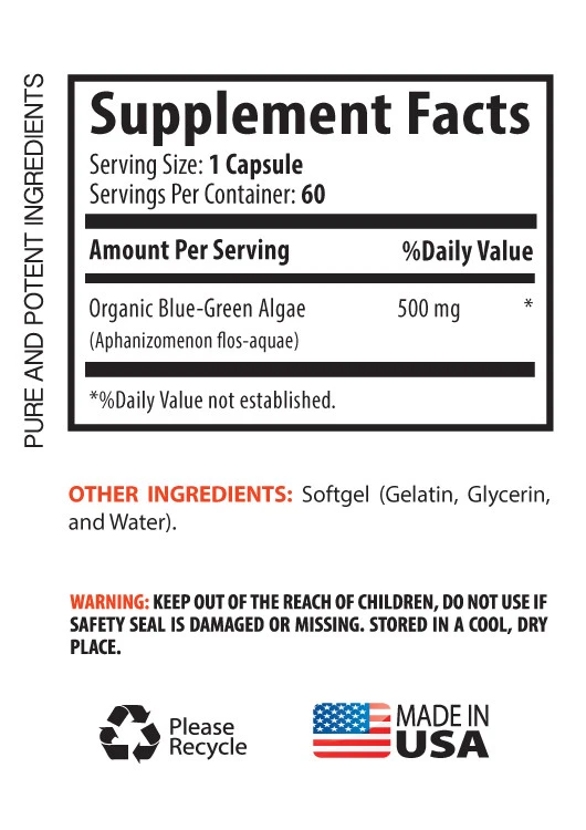 Activador Células Madre 500mg ALGAS ORGÁNICAS AZUL VERDE Potenciador Antioxidante 2 Botellas Foto 2 de 2