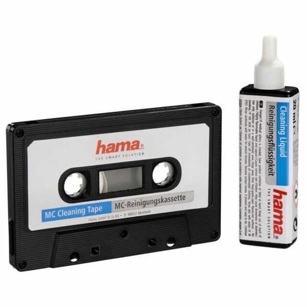 Hama 044708 Audioclean MC Cassette Recorder Cleaning Tape W Liquid for