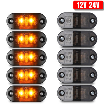 10x LED LKW PKW Begrenzungsleuchten 12V 24V E4 Positionsleuchten Anhänger Gelb