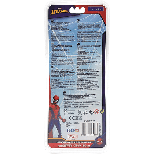 Reloj Lexibook Spiderman Niños Digital 20 Imágenes Proyección, Azul/Rojo DMW050SP - Imagen 8 de 8