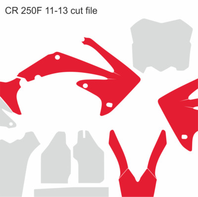 Motocross MX vector template CR 250F 11-13 cut design file