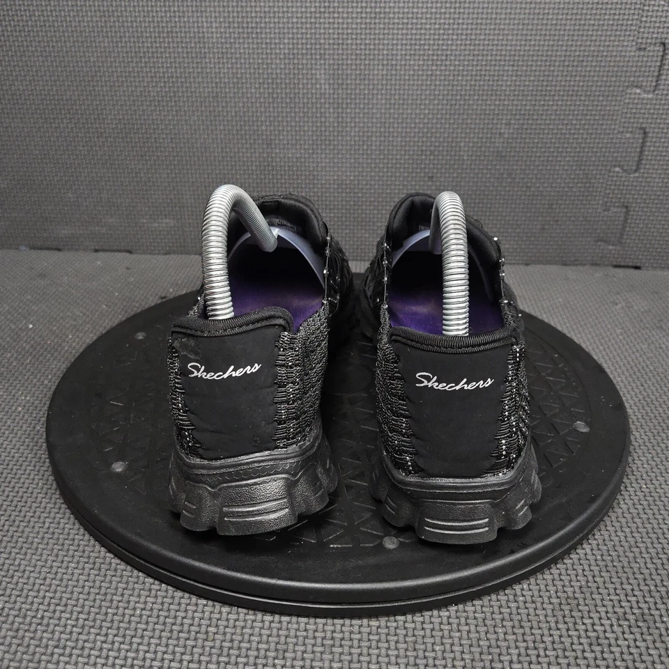 Skechers EZ Flex 2 Shoes Womens Sz 8.5 Black Purple Comfort Slip On Trainers - Image 4 of 4