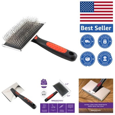 Tangle-Free Grooming: Professional Grade Extra Long Slicker Brush for Pets