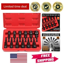 Durable Chrome Vanadium 12pc Magnetic Nut Driver Set - Quick-Change and Compact