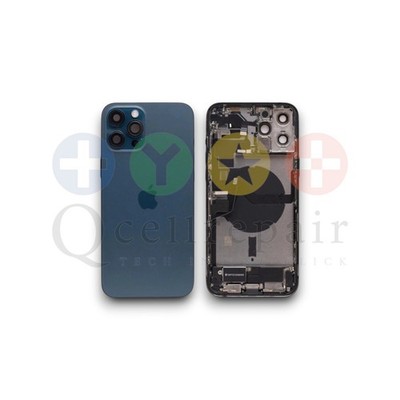 iPhone 12 Pro Max Housing Back Replacement Blue With Small Parts OEM Grade B