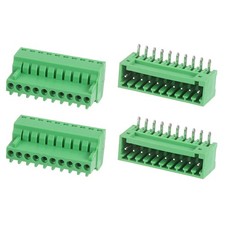 2 Set 10 Pin 2.54mm Pitch PCB Mount Screw Terminal Block Connector