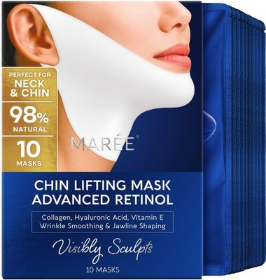 MAREE V Line Lifting Mask Chin Strap  Advanced Retinol Face Lifting Mask & Ne...