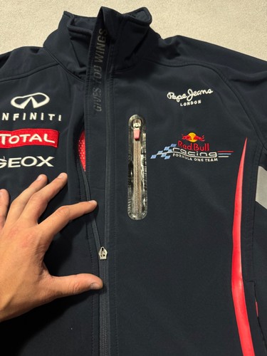 Red Bull Vintage Pepe Jeans Racing F1 Formula One Jacket Softshell Size S - Picture 16 of 20