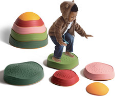 Balance Stepping Stones for Kids, Non-Slip Toddlers Sensory Toys Outdoor or Indo