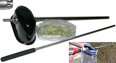Hay Probe 30'' Bale Drill Sampler, 24'' Depth, 3/8'' Shank, Includes Bagging Att...