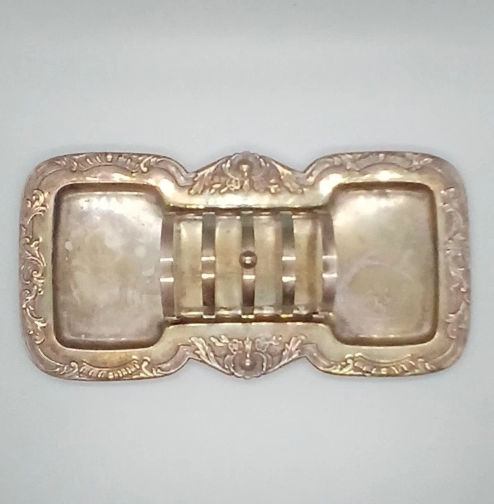 Викторианская стойка для тостов Wallace - посеребренная - репуссе эпохи возрождения рококо примерно 1870 г. - Изображение 3 из 4