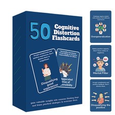 DBT Cards Cognitive Distortions DBT Affirmations Card 50-Sheet Regulate Emotions