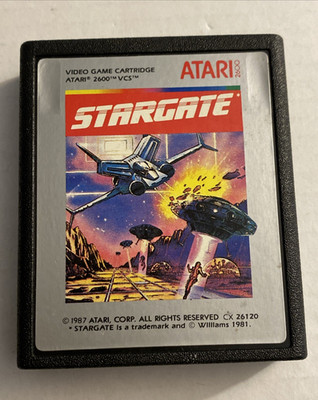 Stargate for Atari 2600 Silver Label 1987 Cartridge Cart Game Only