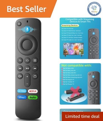 Smart TV Replacement Voice Remote with 27 Buttons - Easy Setup & Voice Search
