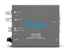AJA 12G-AM-T 12G-SDI 8-Channel AES Embedder/Disembedder with LC Fiber Tx SFP