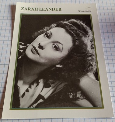 Schauspielerin ZARAH LEANDER | Film-Star-Foto / Sammelbild-Karte #n234