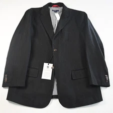 Daniel Cremieux 44R Black Cotton Off Duty Mens Blazer Suit Jacket Sport Coat