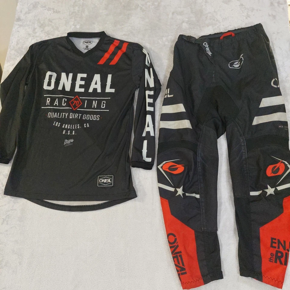 Conjunto de jersey y pantalones MX de carreras ONEAL para hombre pequeño equipo de motocicletas Foto 2 de 4