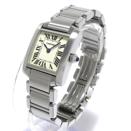 Auth Cartier Tank Francaise SM W51008Q3 8******* Silver Women's Wrist Watch - Picture 2 of 12
