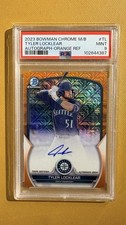 2023 Bowman Chrome Tyler Locklear Orange Refractor Auto #BCMA-TL /25 PSA 9 MINT