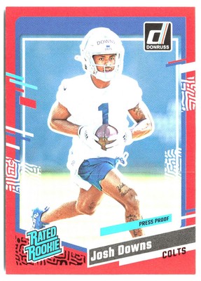 2023 Donruss #345 Josh Downs Press Proof Red