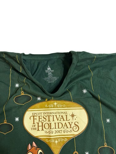 Camiseta XXL Chip & Dale del titular del pase del festival de las fiestas de Epcot de los parques de Disney - Imagen 4 de 5