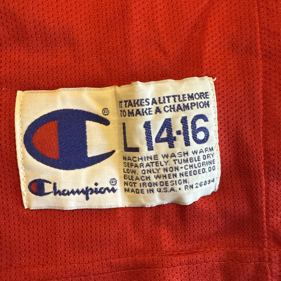 CAMISETA CHRIS WEBBER VINTAGE HECHA EN EE. UU. CAMPEÓN WASHINGTON BULLETS #2 Talla YL Foto 2 de 3