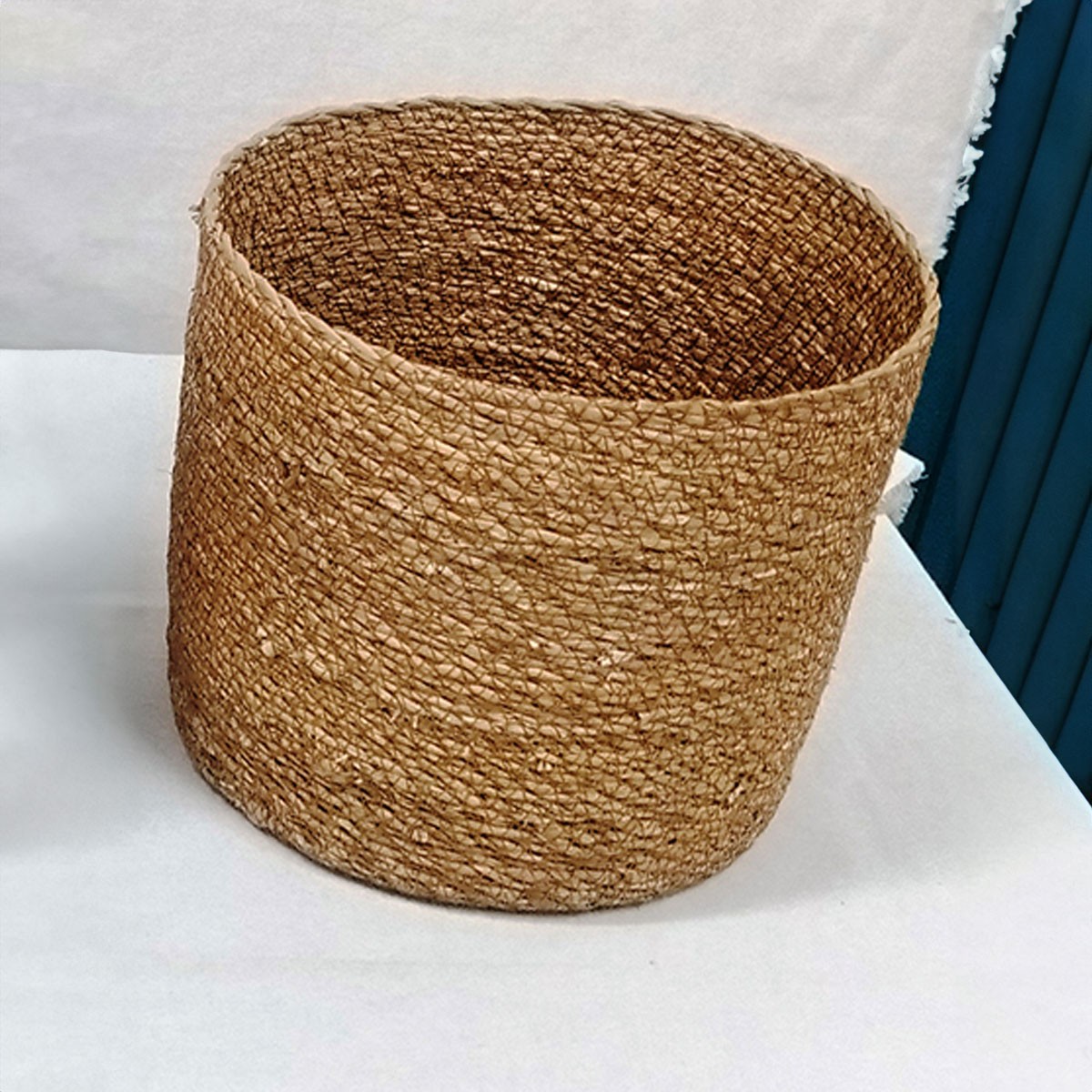 Natural Seagrass Round Conical Basket - Large