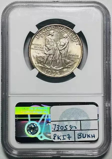 1935 D Classic Commemorative Daniel Boone Bicentennial NGC MS-67 CAC - Image 2 of 2
