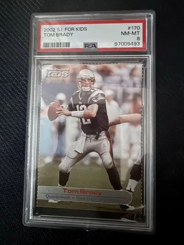 2002 TOM BRADY SPORTS ILLUSTRATED FOR KIDS PSA 8