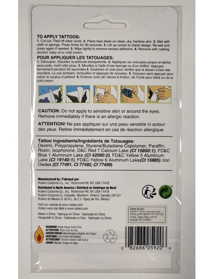 Mermaid Scales Large Temporary Tattoo Kit - image 2 of 2