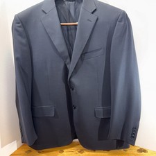 Canali Italy Luxury Navy Blue 100 Wool Suit Jacket Men's Size 52 EU. 42 US