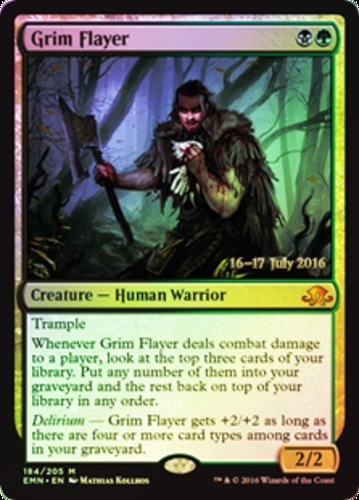 1x Grim Flayer - Foil - Prerelease Promo MTG - Eldritch Moon - NM-Mint