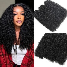 Curly Bundles Human Hair 16 18 20 Inches 3C4A Quick Weave PiXie Curly Human Hair