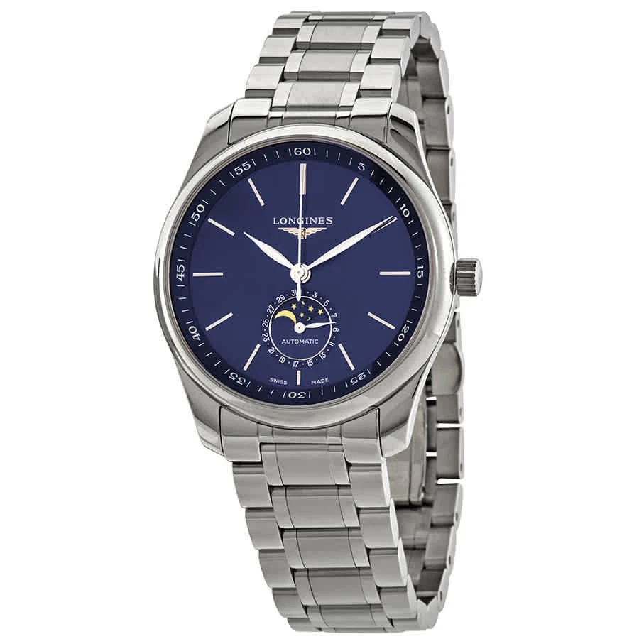 Reloj para hombre Longines Master automático fase lunar rayos de sol esfera azul L29094926