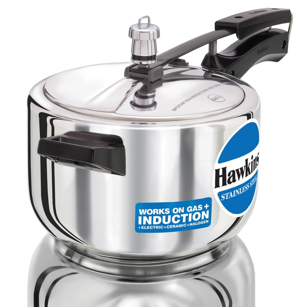 4 Litre Pressure Cooker, Stainless Steel Inner Lid Cooker, Induction Cooker, ...