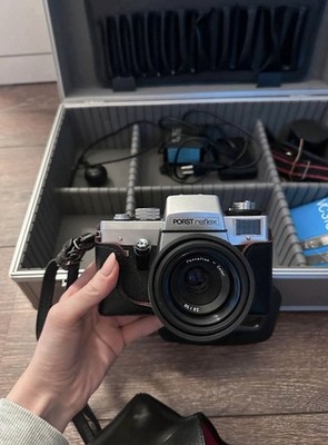 PORST reflex Spiegelreflexkamera mit Pentaflex Color 2,8/50 + Stativ und Koffer
