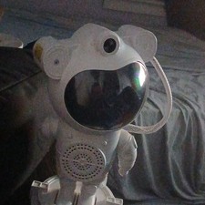 White Astronaut Robot Toy with Speaker and Handle