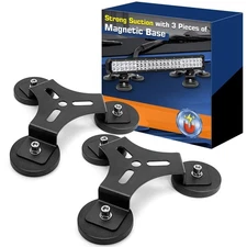 WFPOWER 2 Pack Powerful Magnet Base for LED Light bar, Universal Strong Trian...
