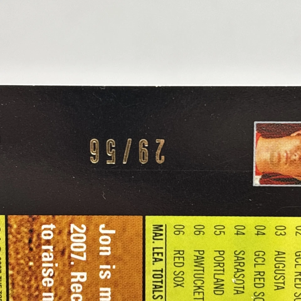 2007 Topps - Jon Lester - Copper /56 - Red Sox - 2nd Year - Image 3 of 3