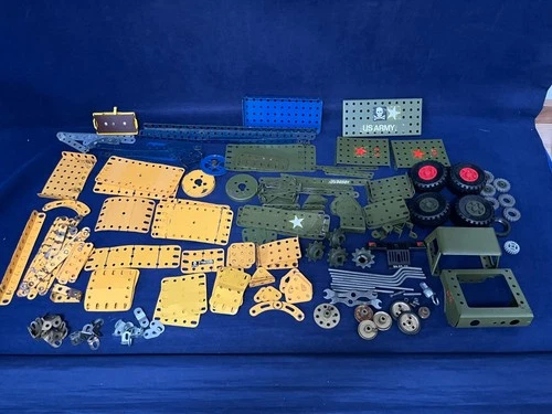 MECCANO ARMY MULTIKIT SPARES PLUS OTHER VINTAGE USED MECCANO