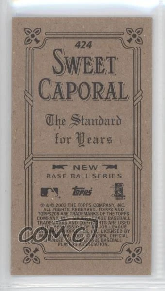 2002 Topps 206 Mini Black Sweet Caporal Back Jeremy Hermida #424 Rookie RC - Image 2 of 2